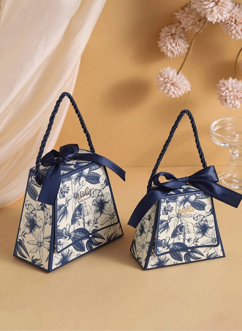 توزيعات عيد علب هدايا لتوزيعات هدايا العيد و أعياد الميلاد مثالية لتقديم الشوكولا والحلويات أو الهدايا مجموعة من 10 حبات، الأبعاد: 12.8 سم (طول) × 6.2 سم (عرض) × 10.8 سم (ارتفاع). - Image 2