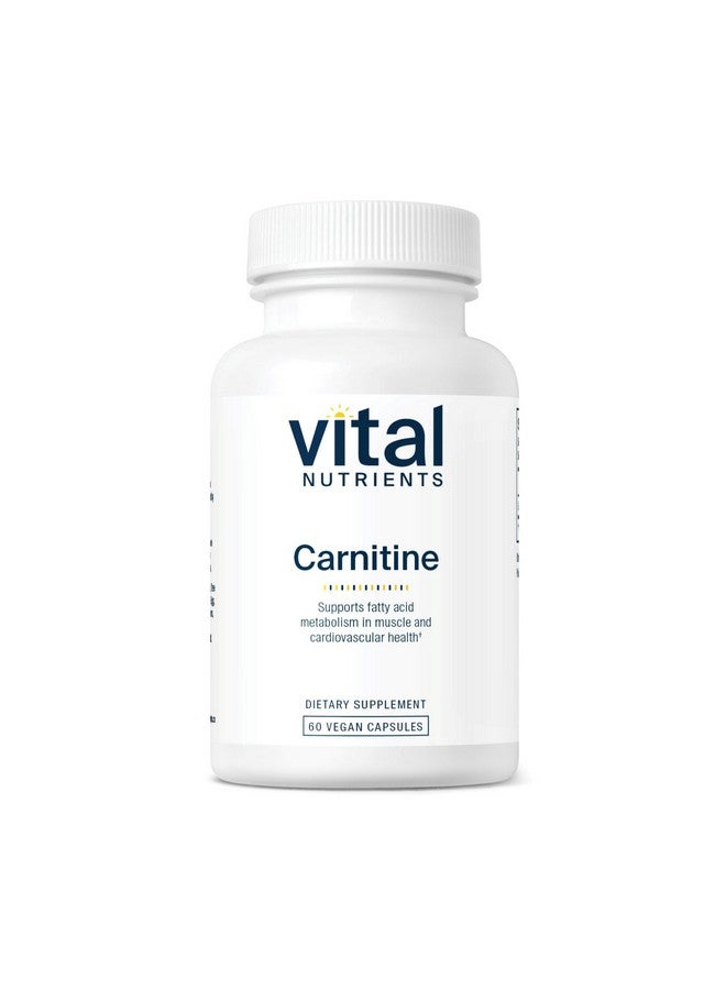 Vital Nutrients Carnitine 500mg | L-Carnitine Supplement for Heart Health Support | Vegan Energy Support Supplement | Gluten, Dairy, Soy Free | Non-GMO | 60 Capsules - Image 1