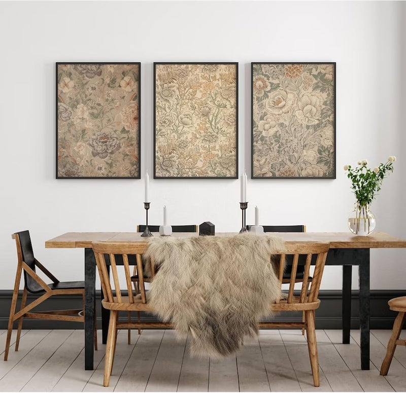 Youillne Vintage Flower Wall Art Set of 3 - Image 5