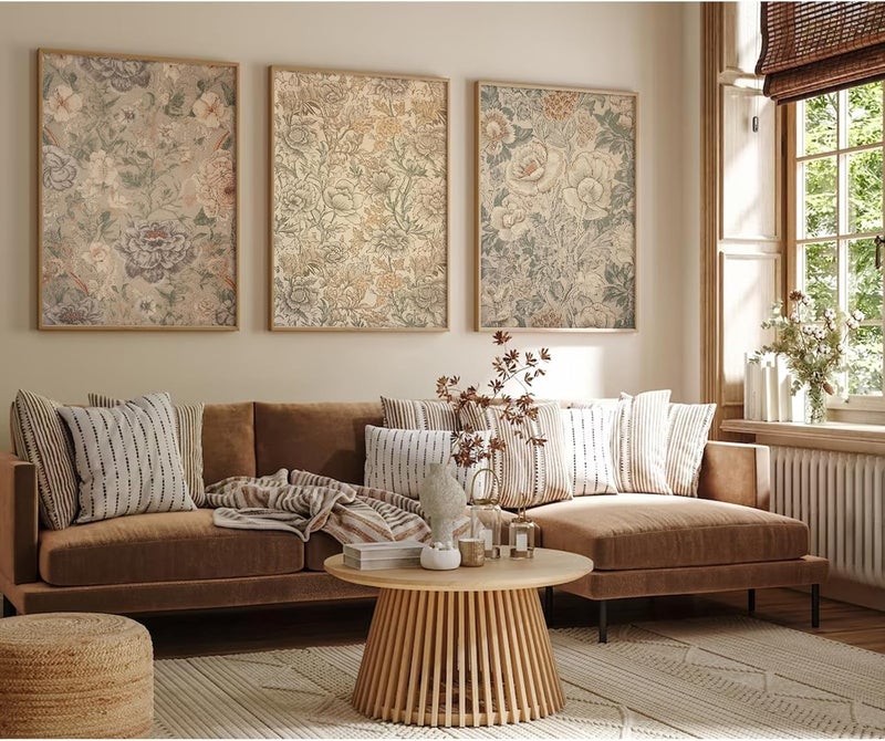 Youillne Vintage Flower Wall Art Set of 3 - Image 4