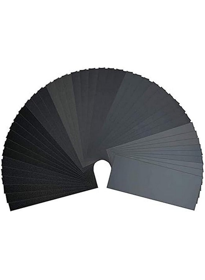 Beauenty 36 Sheets Sandpaper, Premium Wet Dry Waterproof Sand Paper, 400 to 3000 Assorted Grit Sanding Paper for Wood Furniture Finishing, Metal Sanding and Automotive Polishing  - Image 1