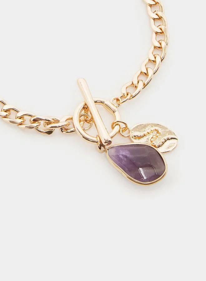 Styli Stone Drop Chain Bracelet