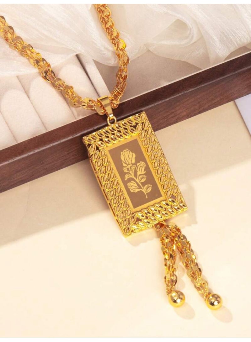 غولدماكس سلسال نسائي طويل شبيه بالذهب مطلي عيار 24 مقاس 74 سم - Image 1