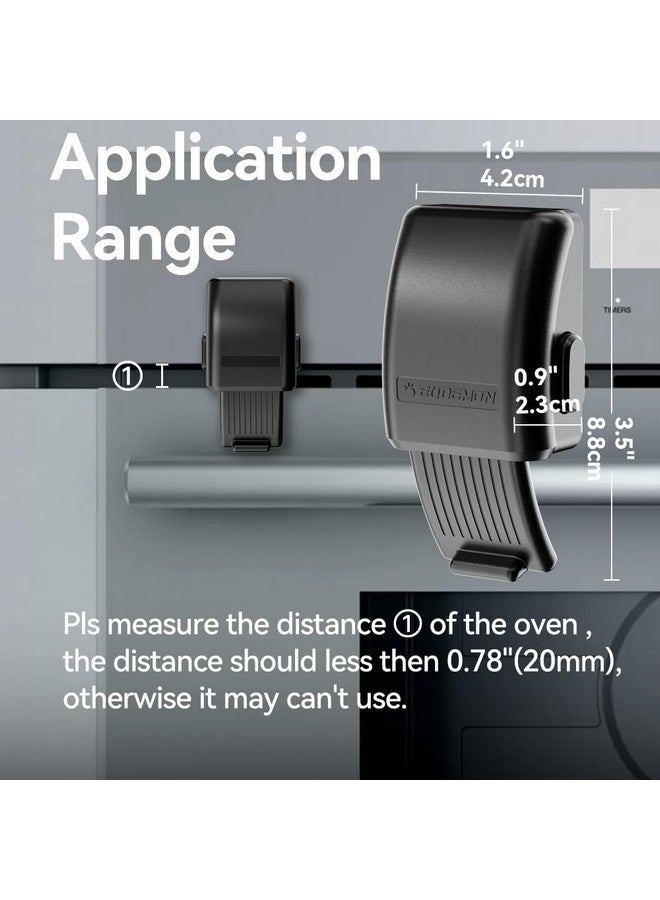 EUDEMON 1 Pack Updated Oven Front Lock,Childproof Oven Door Lock, Easy to Install & Use Durable and Heat-Resistant Material no Tools Need or Drill(Black) - Image 4