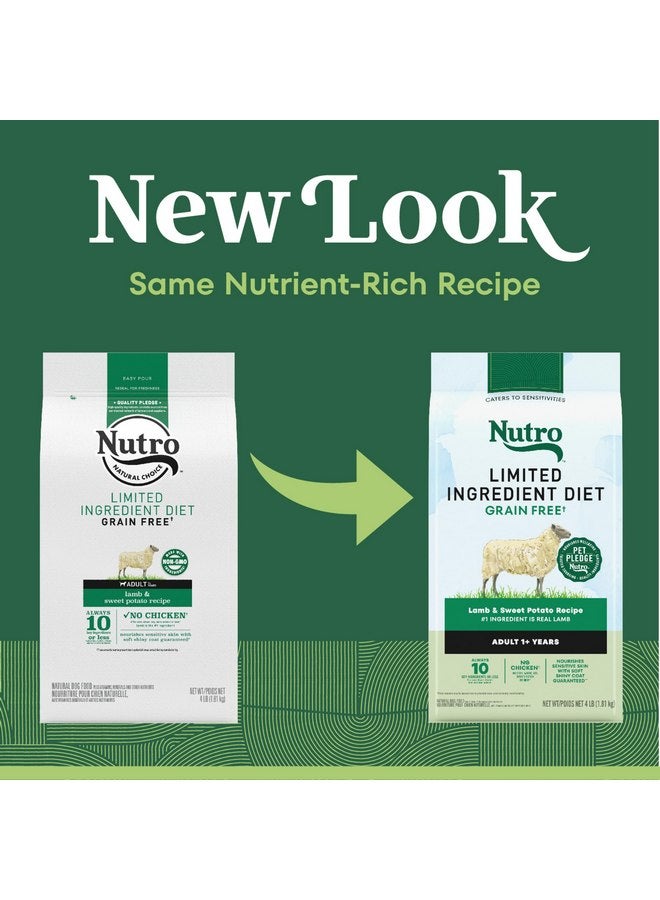 NUTRO Limited Ingredient Diet Adult Dry Dog Food Lamb & Sweet Potato Dog Kibble, 4 lb. Bag - Image 2