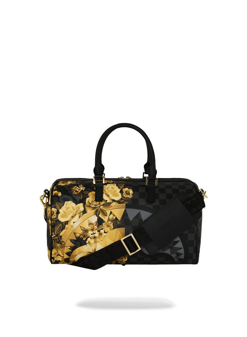 SPRAYGROUND حقيبة دفل صغيرة مزينة بالزهور الذهبية من سبراي غراوند - Image 4