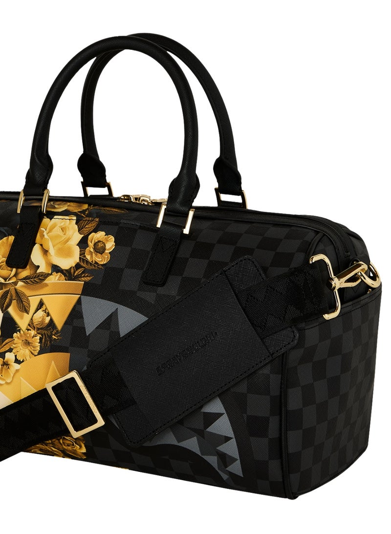 SPRAYGROUND حقيبة دفل صغيرة مزينة بالزهور الذهبية من سبراي غراوند - Image 5