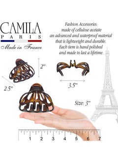 CAMILA Paris Cp3050Cp3631 French Octopus Hair Clip For Women For Thick Volume Hair Girls Hair Claw Clips Jaw Fashion Durable Styling Hair Accessories For Women Strong Hold Grip Made In France  - Image 3