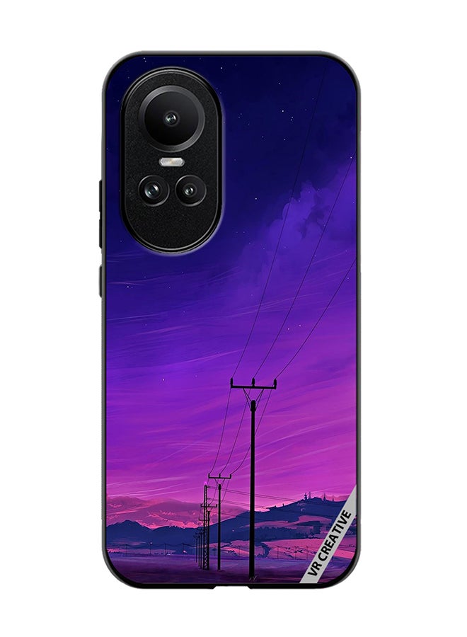 VR CREATIVE غطاء حماية لهاتف أوبو رينو 10 برو بتصميم طبيعي متعدد الألوان - Image 1