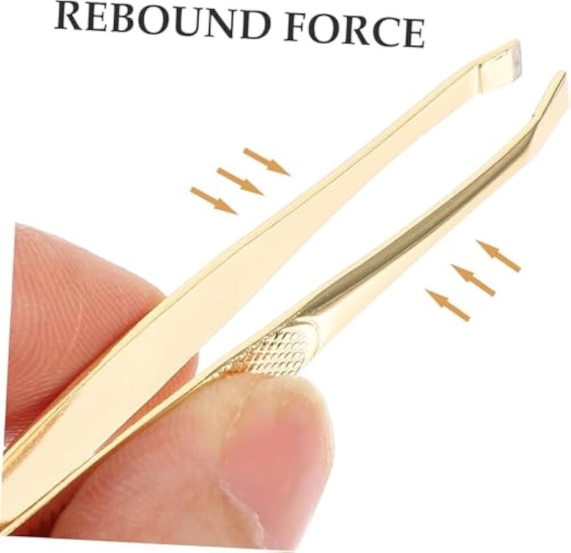 Tweezer - Professional Eyebrow, Facial & Hair Remover - Etched Interior Tip to Grab Hair From the Root-gold - Image 3