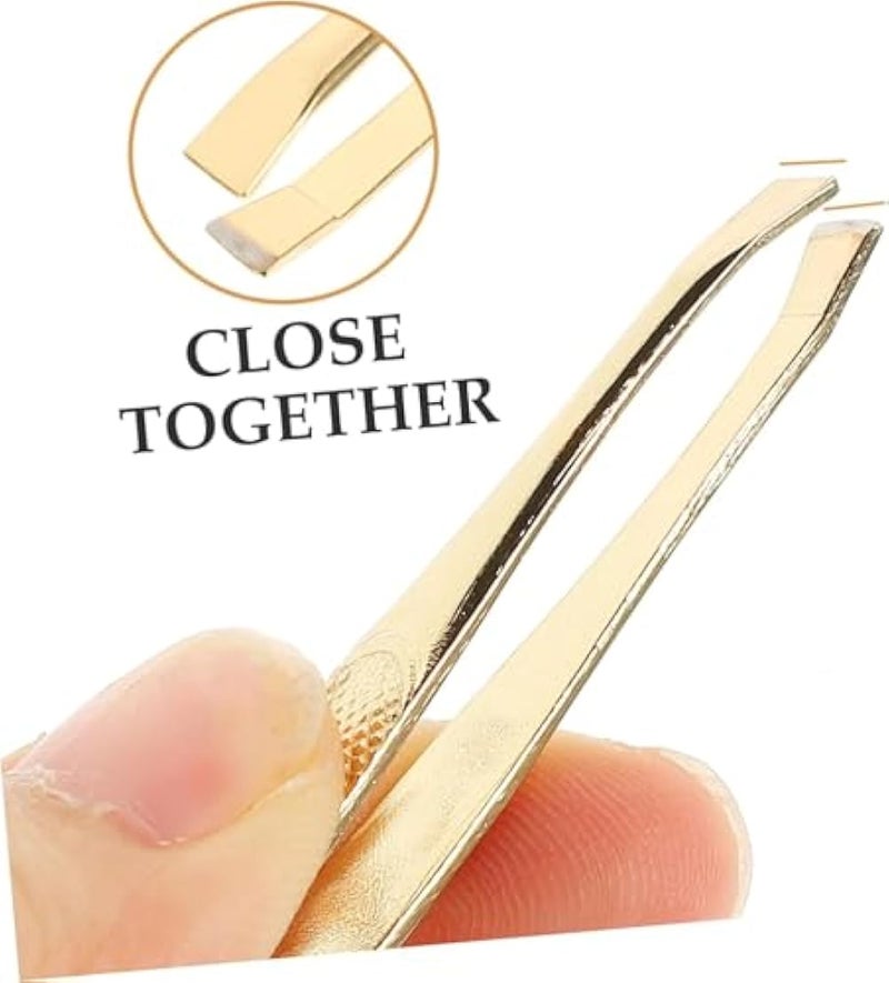 Tweezer - Professional Eyebrow, Facial & Hair Remover - Etched Interior Tip to Grab Hair From the Root-gold - Image 4