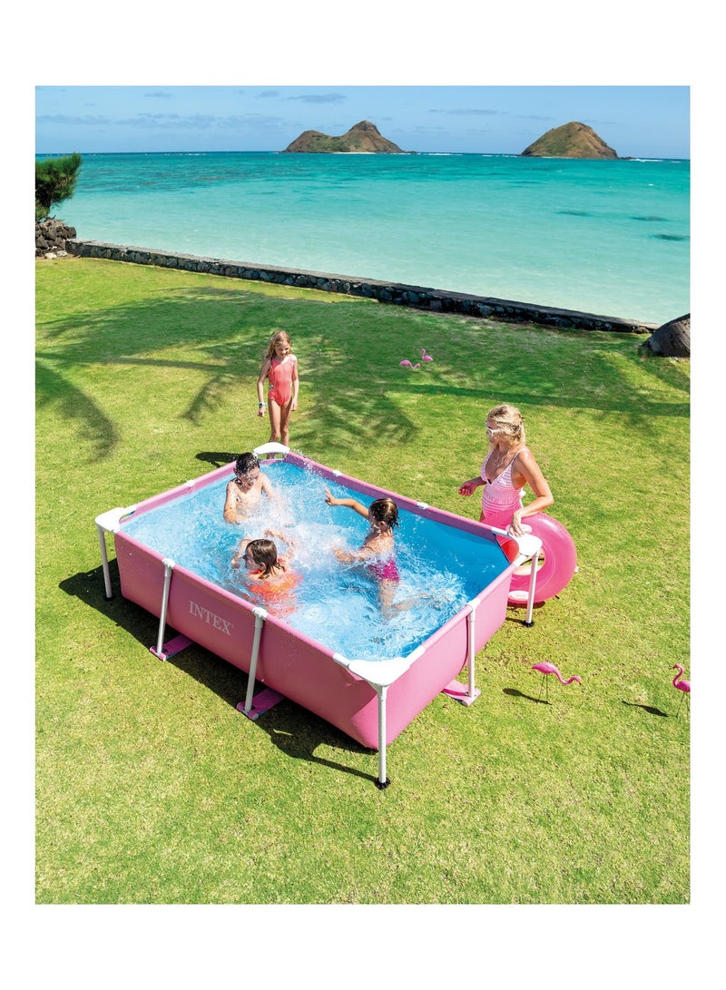 INTEX Pink Rectangular Frame Above Ground Pool 220x150x60cm - Image 5