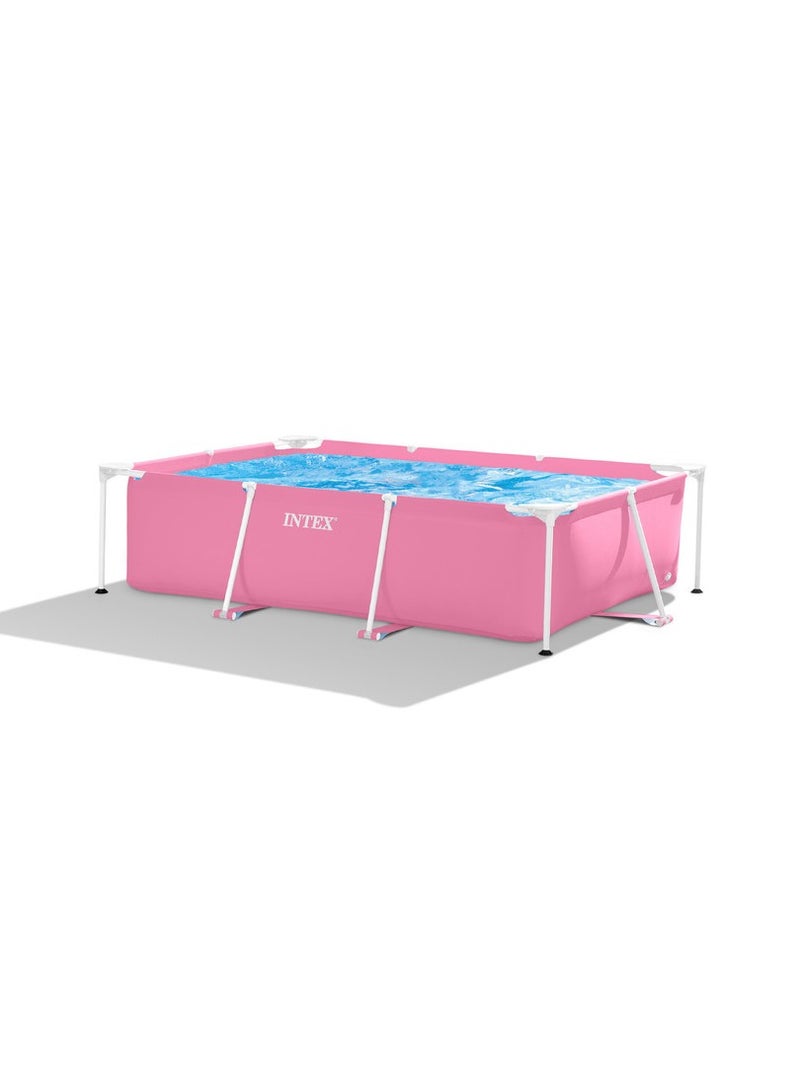 INTEX Pink Rectangular Frame Above Ground Pool 220x150x60cm - Image 1