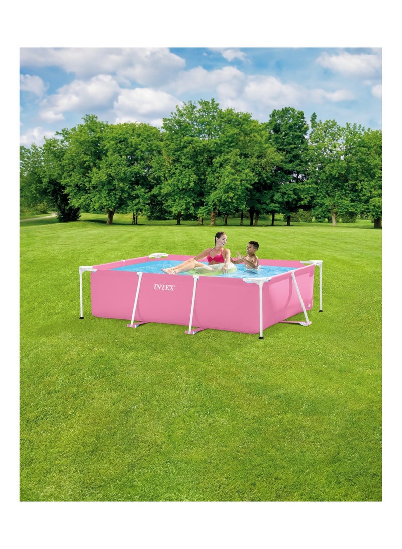 INTEX Pink Rectangular Frame Above Ground Pool 220x150x60cm - Image 4