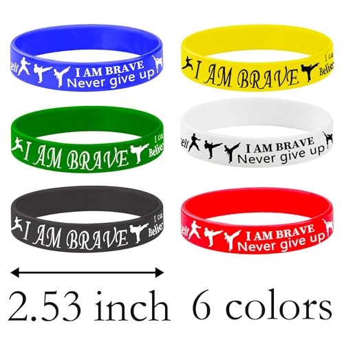 PIBIMoicy 36 Pcs Taekwondo Theme Rubber Silicone Wristbands Taekwondo Competition Decorations Birthday Party Favors Supplies - Image 5