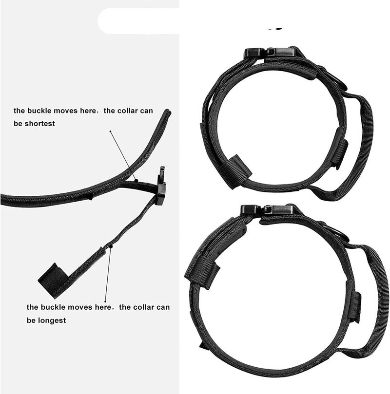 Heavy-Duty Tactical Dog Collar & Leash Set: Adjustable & Durable for All Sized(Black,X-Large) - Image 2