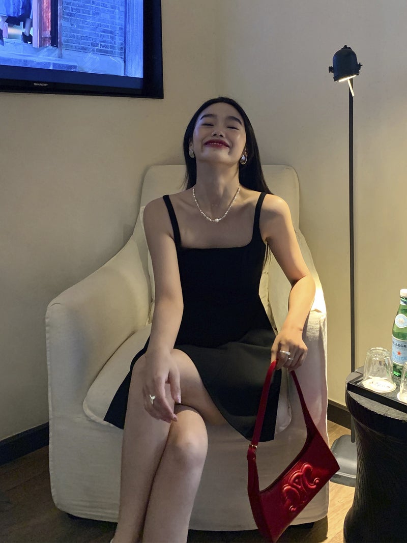 French Style Black Suspender Dress For Women Summer A-Line Short Skirt High-End Elegant Waist Skirt - Image 3