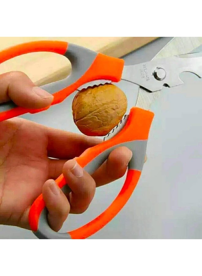 MOMENT مجموعة شحاذ سكاكين MOMENT مع مقص وقشارة، مجموعة أدوات مطبخ مكونة من 3 قطع، قاعدة مطاطية غير قابلة للانزلاق، أداة شحذ بثلاث مراحل لجميع أنواع سكاكين السيراميك والفولاذ، أحمر وأسود - Image 2