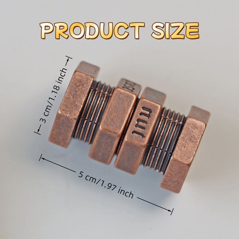3D Metal Puzzle Unlock Big Nut Challenging Brain Teaser Gift For Adults - Image 2