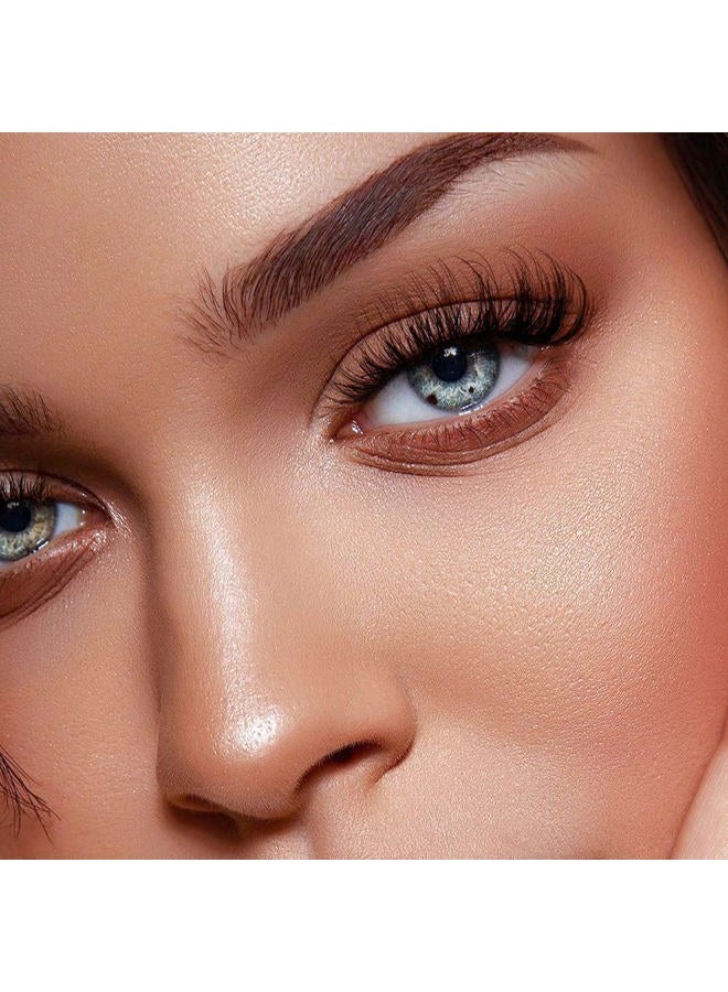 JIMIRE Mink Lashes Fluffy Cat Eye False Eyelashes Volume Wispy Fox Eye Full 17MM Thick Fake Lashes Look Like Eyelash Extensions Pestañas7 Pairs Pack - Image 3