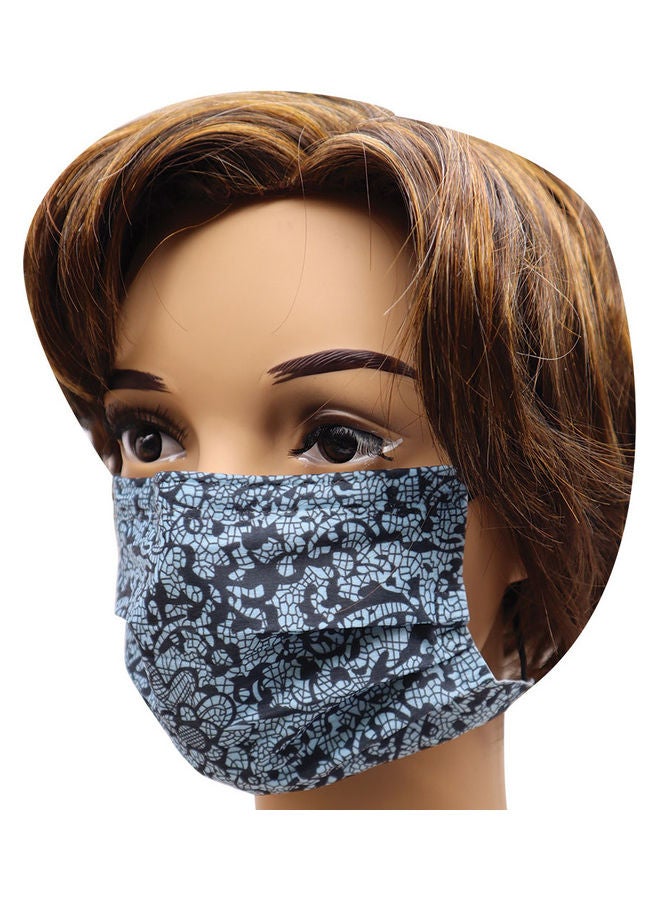 NIBEMINENT 50-Piece Lace Design Printed Face Masks For Adults - Image 2