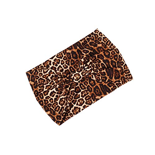 DINPREY Animal Print Headwraps bandana hair bands Knot Twisted Headbands Boho head wrap Cross Leopard Headband wide headwraps for women (Wide Leopard Headbands) - Image 5