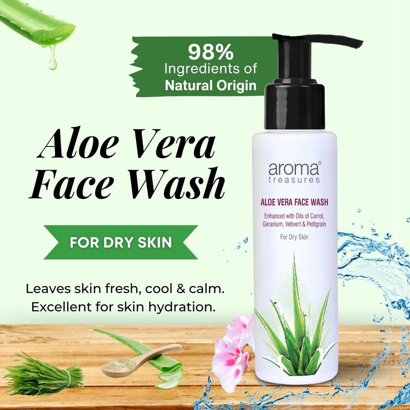 Aroma Treasures combo of Golden glow oil Aloe vera face wash - Image 2