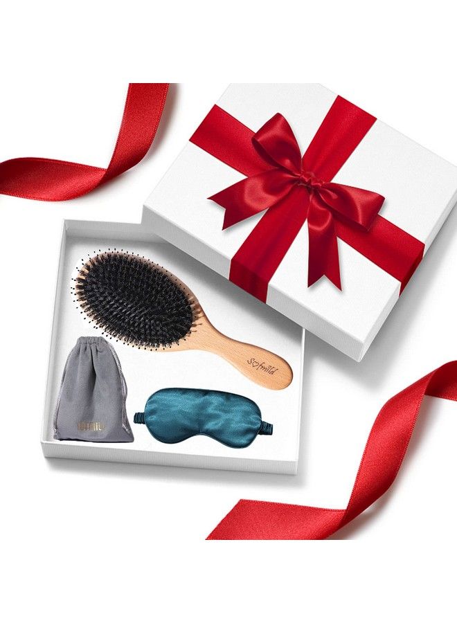 Sofmild Hair Brushboar Bristle Hair Brushes For Women Man And Kids Detangler Brush For Long Short Thick Thin Curly Straight Wavy Hair Wooden Comb & Travel Bag Included Approved By Gift（Large） - Image 5
