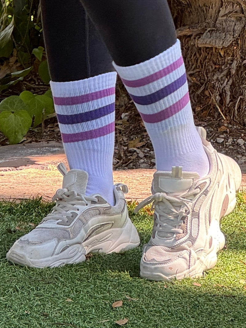 COTTON DAY Womens Soft Combed Cotton Crew Socks All White Half Ribbed Shoe Size 9-11 - Image 2