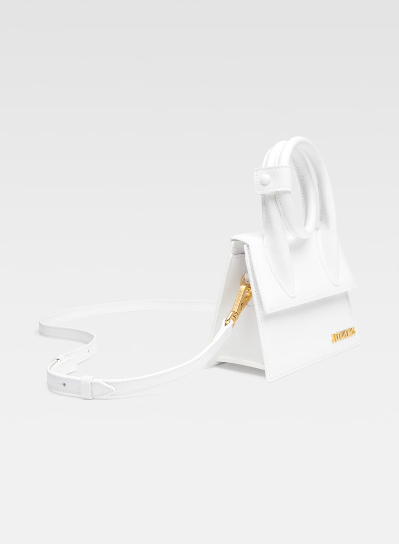 JACQUEMUS The knot Chiquito Coiled Leather Handbag With Detachable Shoulder Strap, Women's Cross-Body Bag, Women's Hand Bag, Women's Shoulder Bag, Women's Tote Bag, Women's Travel Bag, White-18cm - Image 3