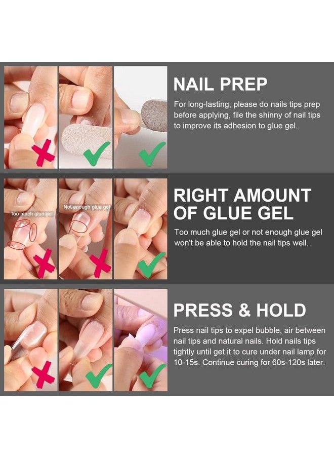 AIMEILI Hema Free Gel Nail Polish 2 In 1 Nail Glue And Base Gel 15Ml For Acrylic Nails Soak Off U V Led Strong Nail Glue Gel For False Nails And Press On Nails  - Image 5