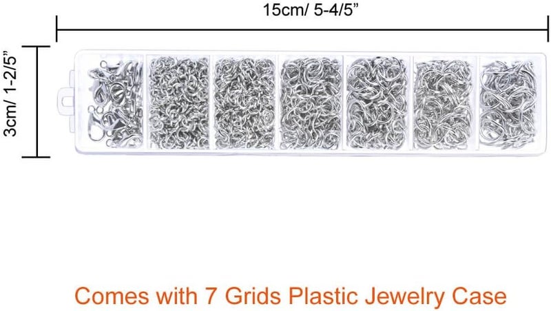 Paxcoo 1500Pcs Silver Jump Rings with Lobster Clasps and Jewelry Pliers for Jewelry Making Supplies - Image 4