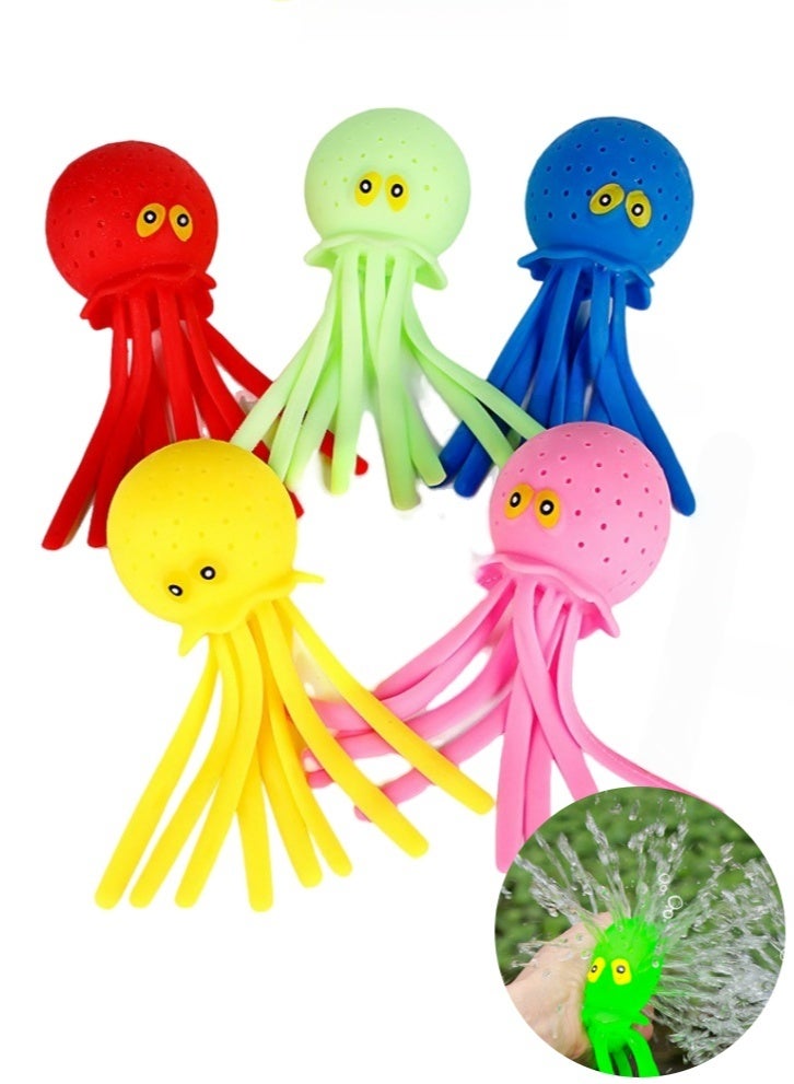 Lullaxx Lullaxx Octopus Bath Bathtub Toy 5pcs, Water Pool Toys for Toddlers, Water Table Toys, Water Bombs Splash Balls for Kids, Summer Bath Swimming Toys, Pool Toys for Kids Ages 3-8  - Image 1