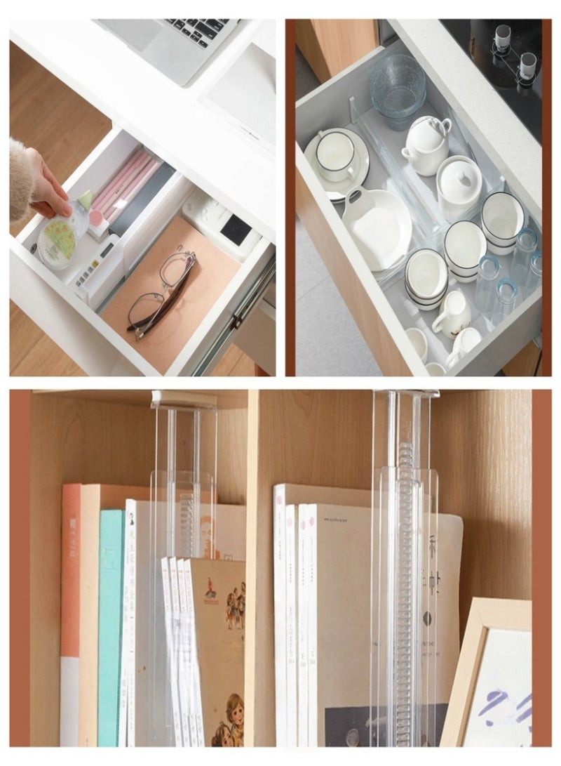 Drawer Dividers 5 Pack Expandable 50.5-28.5cm, Adjustable Dresser Drawer Organizers for Clothes, Kitchen Utensil Separators for Bathroom, Bedroom, Office & Home - Image 3