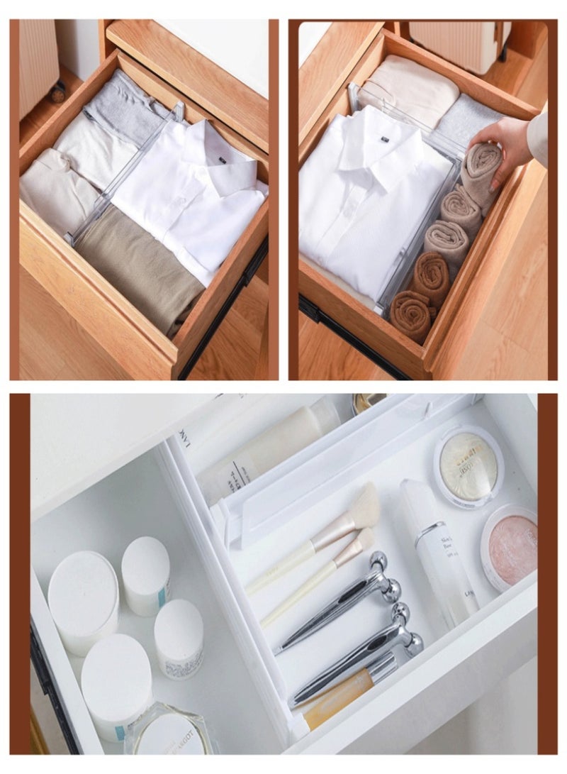 Drawer Dividers 5 Pack Expandable 50.5-28.5cm, Adjustable Dresser Drawer Organizers for Clothes, Kitchen Utensil Separators for Bathroom, Bedroom, Office & Home - Image 4