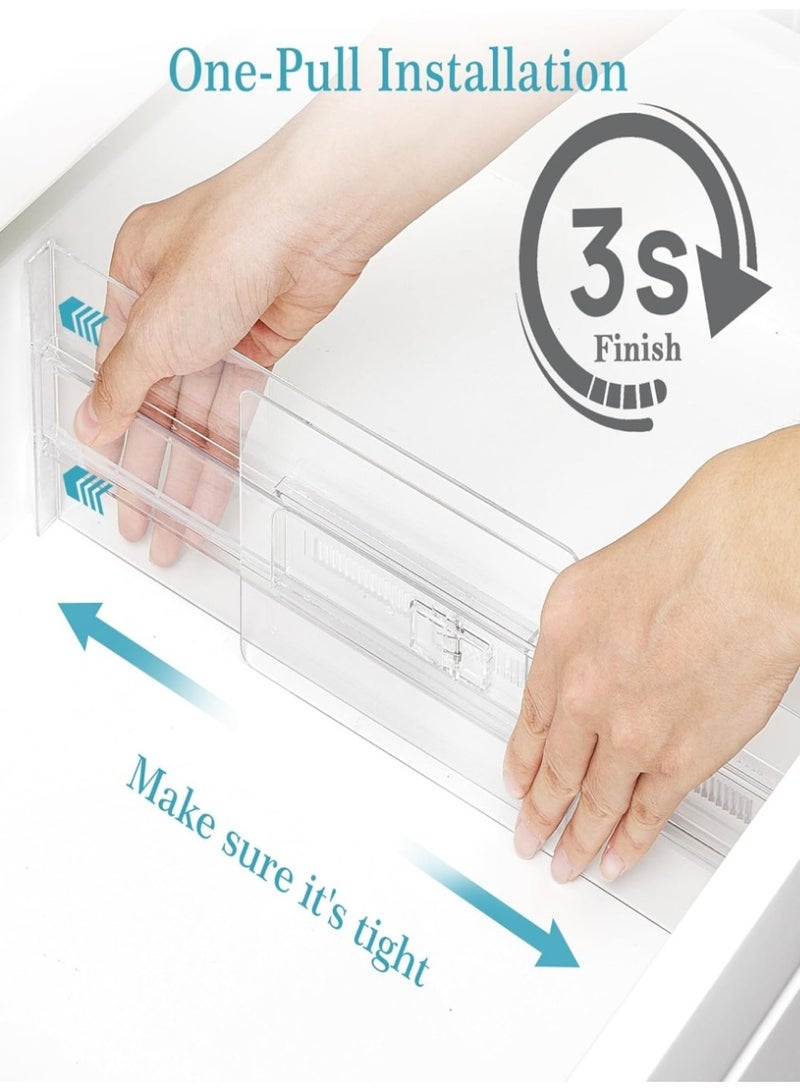 Drawer Dividers 5 Pack Expandable 50.5-28.5cm, Adjustable Dresser Drawer Organizers for Clothes, Kitchen Utensil Separators for Bathroom, Bedroom, Office & Home - Image 5