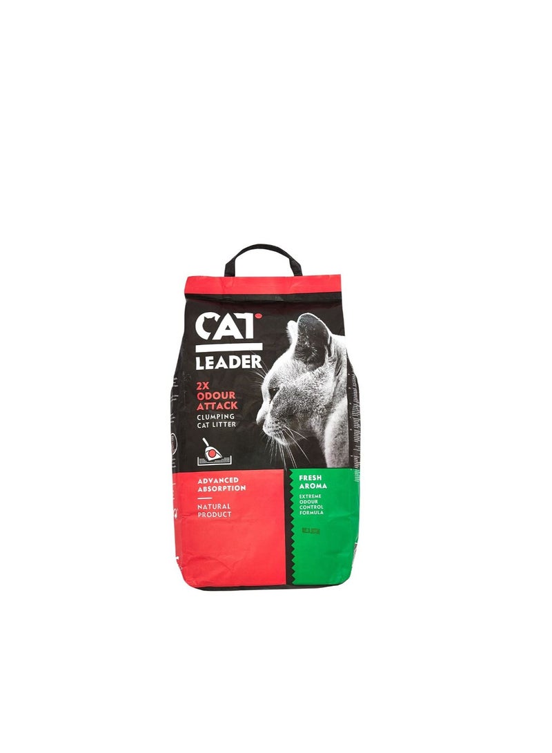 Cat Leader 2X Odor Attack Fresh Clumping Cat Litter Fresh Aroma 10kg