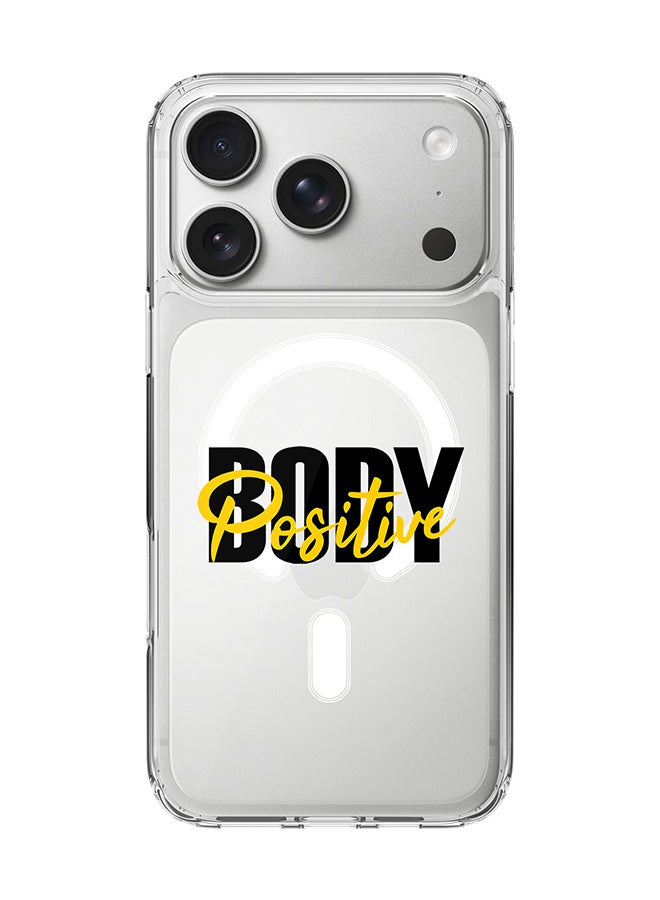 Classic Clear MagSafe Case for iPhone 17 Pro , Hybrid Soft Case Flexible Edges Anti Drop TPU PC Gel Thin Transparent Cover [ Designed for iPhone 17 Pro ] - Body Positive