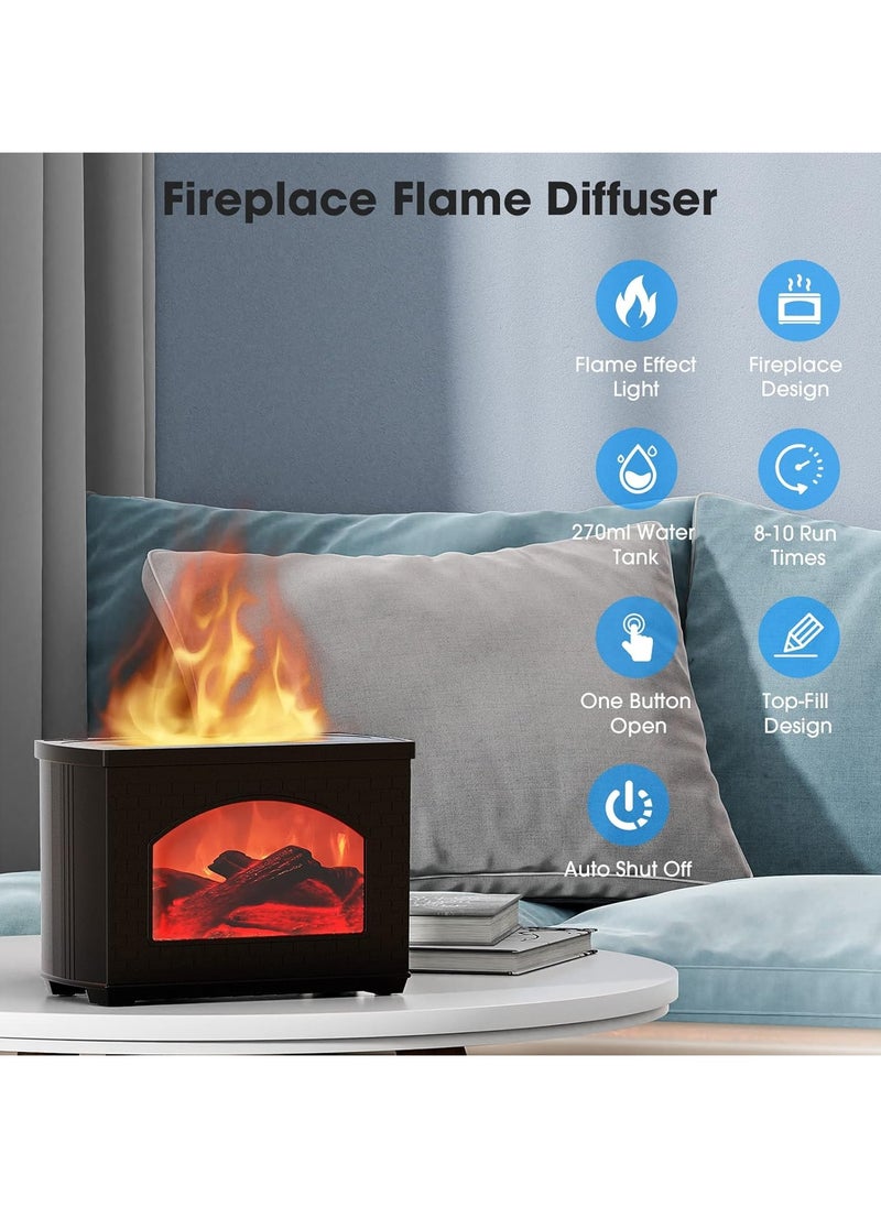 Generic - Flame Diffuser with Fireplace Effect – Large-Capacity Cool Mist Humidifier and Vaporizer with No-Water Design and Automatic Power-Off Protection for Home or Office. - Image 1