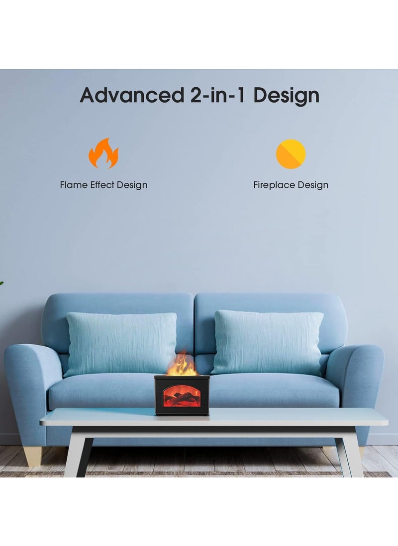 Generic - Flame Diffuser with Fireplace Effect – Large-Capacity Cool Mist Humidifier and Vaporizer with No-Water Design and Automatic Power-Off Protection for Home or Office. - Image 1