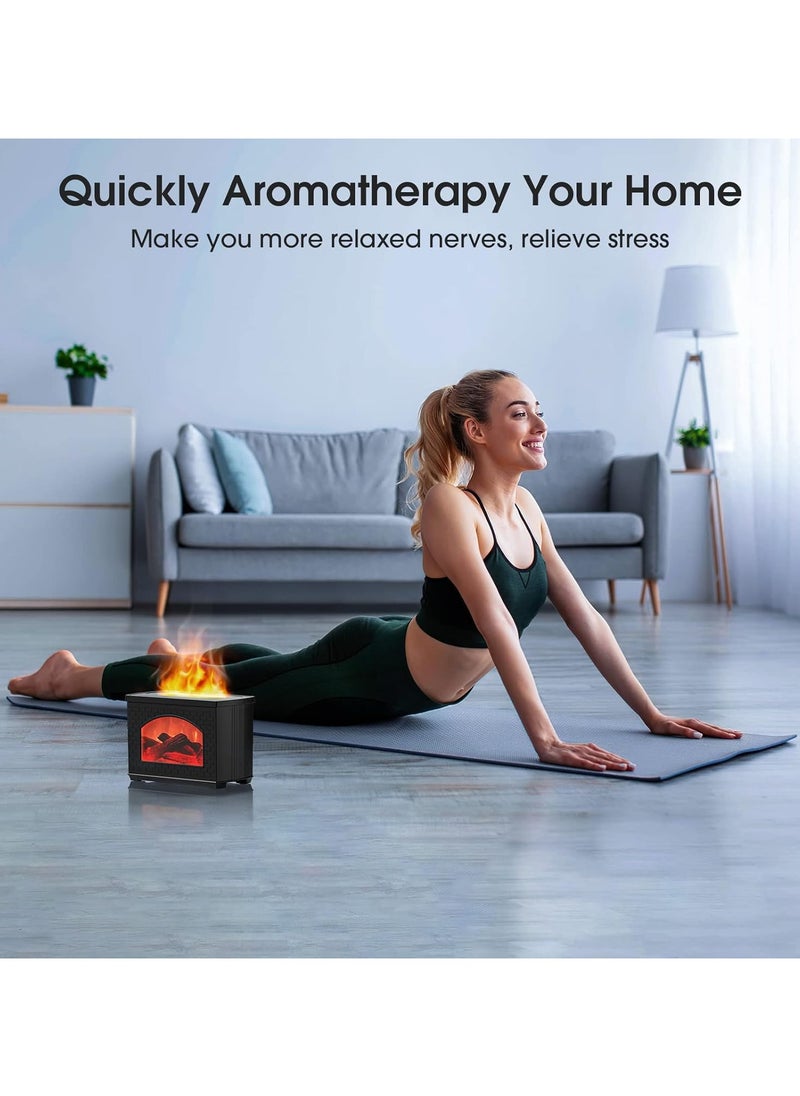 Generic - Flame Diffuser with Fireplace Effect – Large-Capacity Cool Mist Humidifier and Vaporizer with No-Water Design and Automatic Power-Off Protection for Home or Office. - Image 1