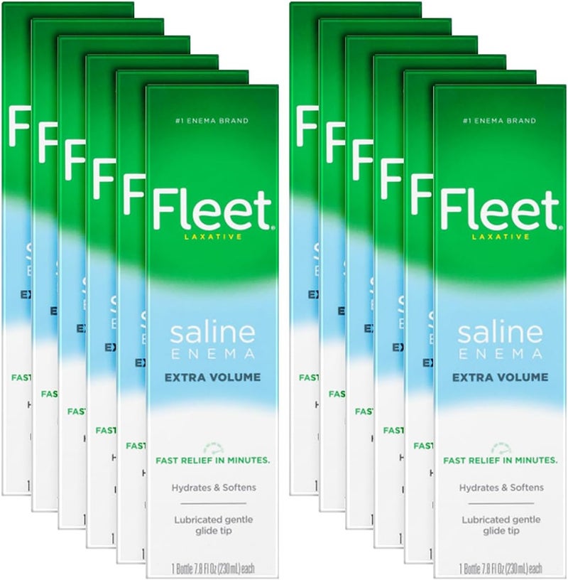 Fleet Fleet Saline Laxative Enema 7.8 oz (Pack of 12), Multicolor