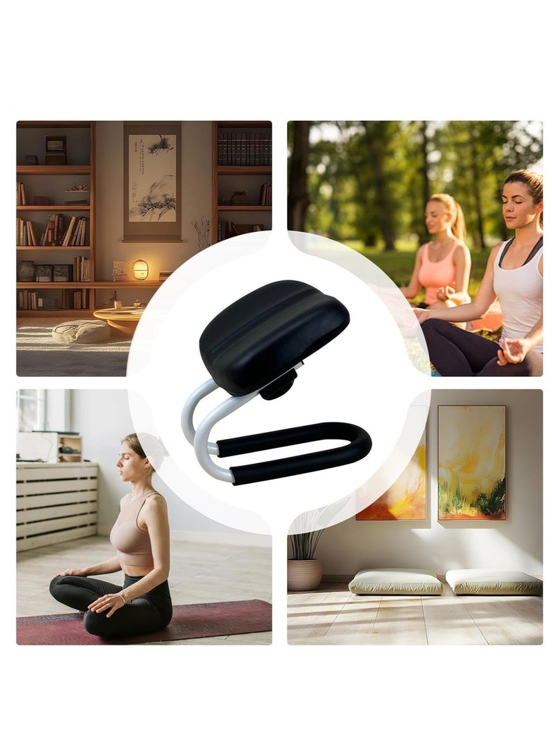 Soofam Meditation Stool, Adjustable Height Kneelers for Praying with Sponge Cushion, Ergonomic Kneeling Chair, Bench Seat, Meditation Accessories, Non-slip Leg Sleeve, Portable Chair for Home Yoga Studio - Image 4