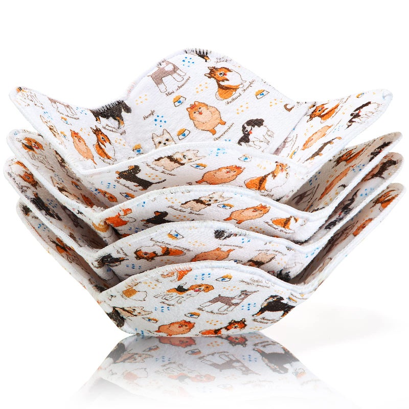 Cunhill Microwave Bowl Holders 4 Pcs  Multipurpose Hot Heat Proof Plate  Pot Holders for Kitchen Supplies Dog Style