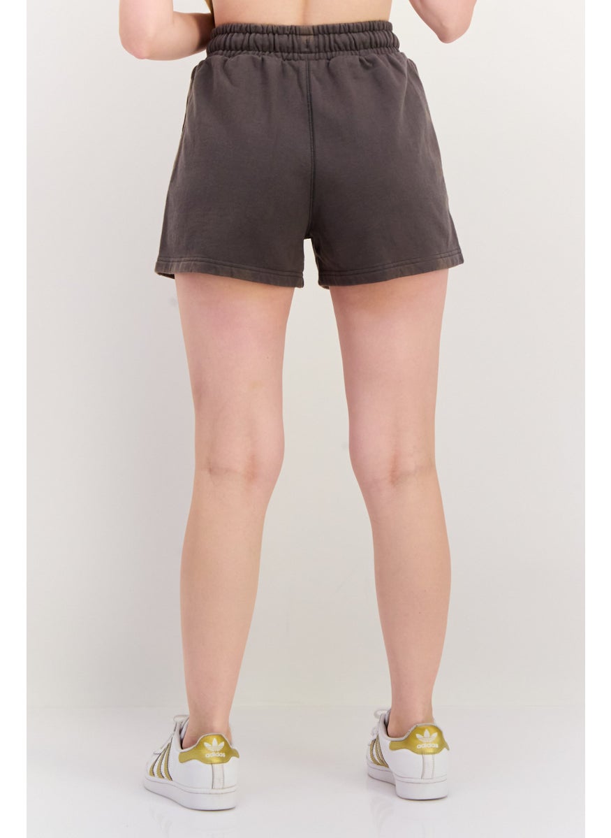 PUMA Women Sportswear Fit Training Shorts, Washed Grey  - Image 3
