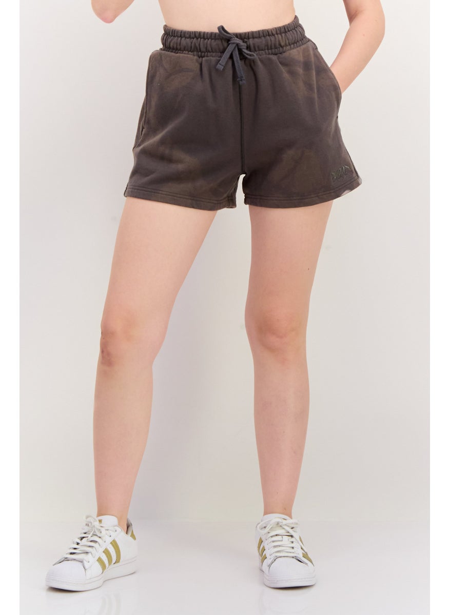 PUMA Women Sportswear Fit Training Shorts, Washed Grey  - Image 1