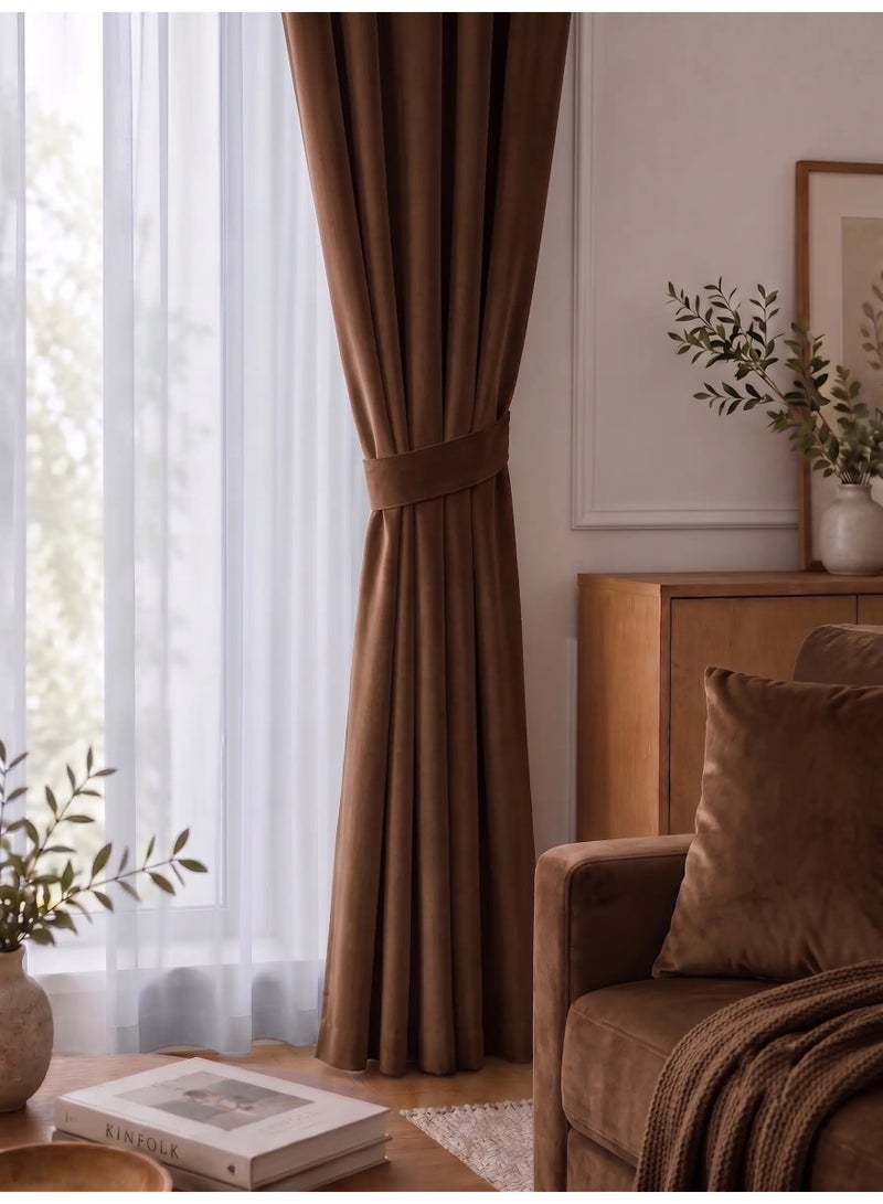 Amali Blackout Plain Curtains 274 cm x 127 cm - 2 Panels, 100% Polyester, Grommet Top, Thermal Insulated, Noise Reducing, Light Blocking - Image 2