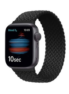 Replacement Braided Loop Strap Band For Apple Watch 44mm Small Black