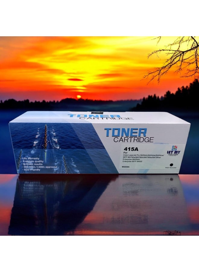 LET MY 415A (W2030A) BLACK LASER TONER CARTRIDGE FOR Compatible with HP Color LaserJet Pro M454dn M454dw Pro MFP M479dw M479fdn M479fdw - Image 2