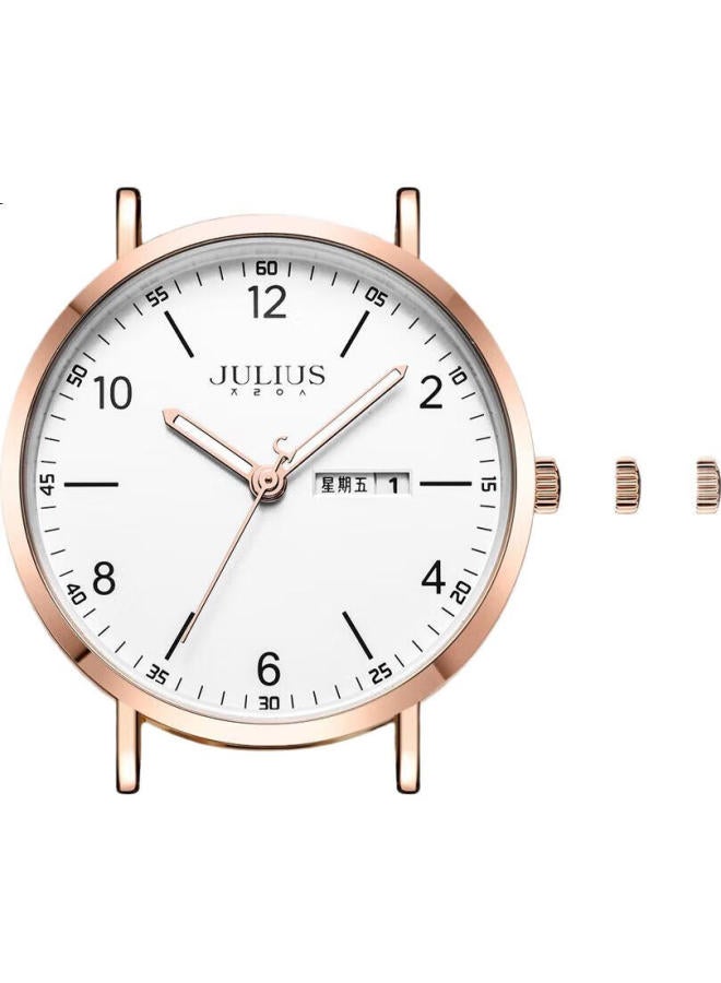 Julius (Julius) Women'S Watch New Style For Junior High School And High School Students, Girls Exam Calendar Quartz Watch White Ja-1516Lb - Image 2
